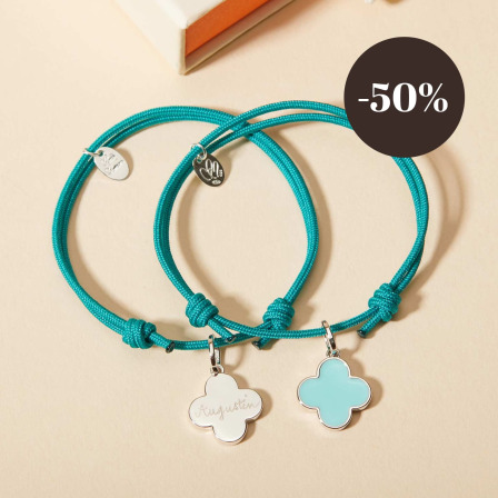 Personalised Christening or Communion Enamel Bracelet gold plated merci maman