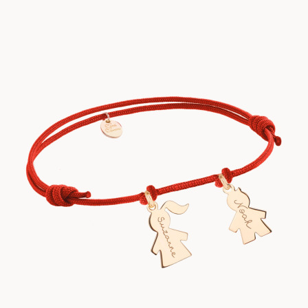 Personalisiertes Familien Armband vergoldet merci maman