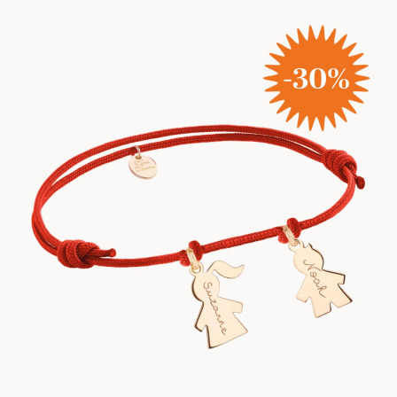 Personalisiertes Familien Armband vergoldet merci maman