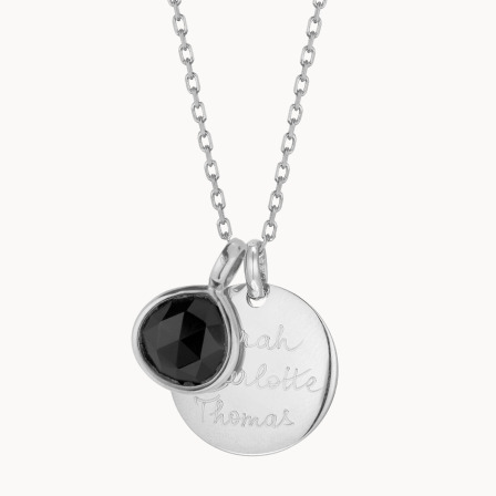 Collier personnalisé Pierre fine Onyx Noir