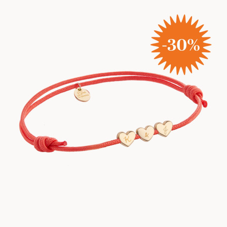 personalised heart initial bracelet gold plated merci maman