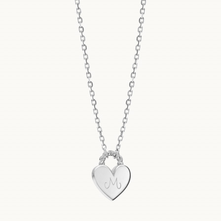 Personalised Heart Padlock Necklace-925 Sterling Silver