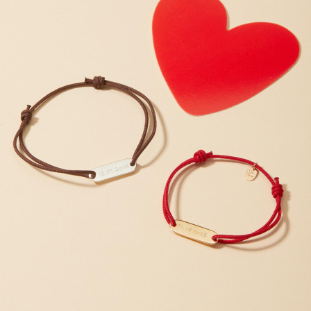 Bracelet pour couple Mini Identity personnalisé gold plated merci maman