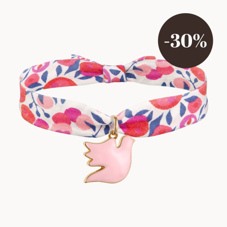 Personalised Pink or Turquoise Enamel Liberty Bracelet