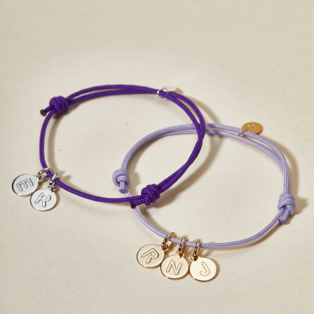 Personalised Letter Pendant Bracelet gold plated merci maman