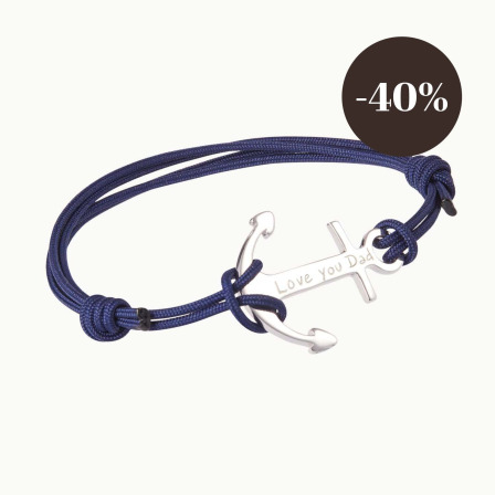 Men's Personalised Anchor Bracelet sterling silver merci maman