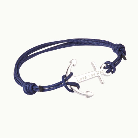 Personalisiertes Armband mit Anker für Männer sterlingsilber merci maman