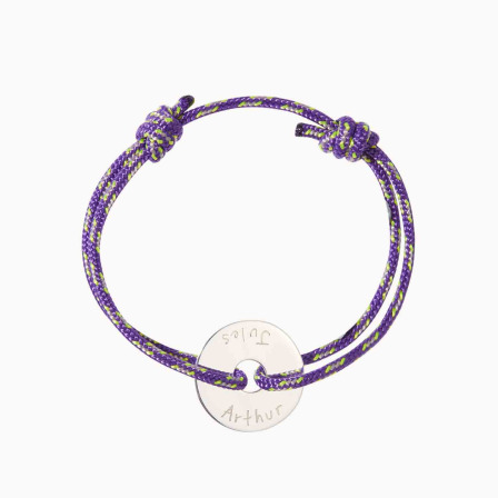 Personalisiertes maritimes Armband mit Scheibe für Männer sterlingsilber merci maman