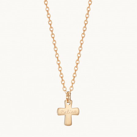 Personalisierte Halskette zur Taufe oder Kommunion vergoldet merci maman