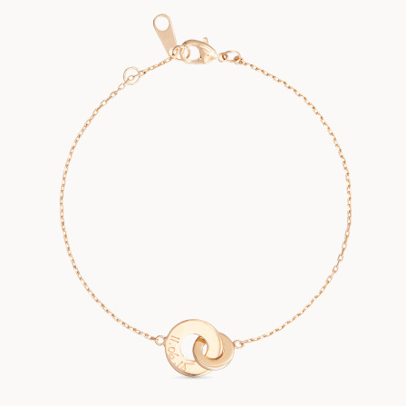 Personalized Mini Intertwined Chain Bracelet gold plated merci maman