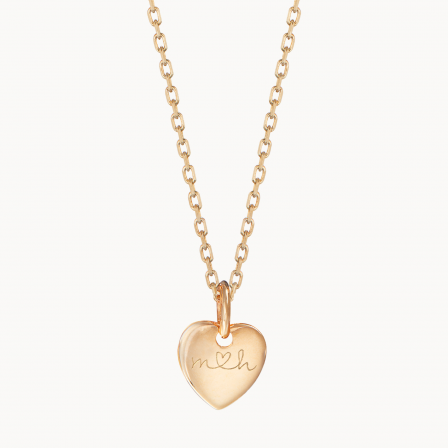 Personalisierte Du & Ich Mini Herz Halskette vergoldet merci maman