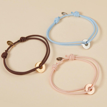 Pulsera personalizada Unión Cristal mini Baño de oro Merci Maman