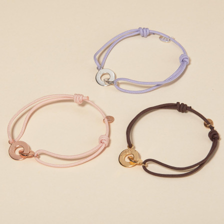 Personalised Mini Intertwined Bracelet Gold Plated Merci Maman