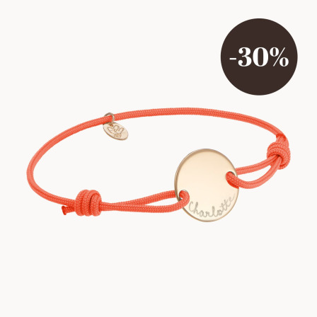 Personalised Pastille Bracelet gold plated merci maman