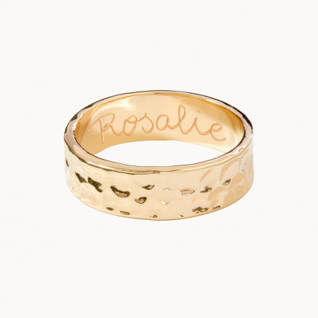 Personalized Hammered Band Ring