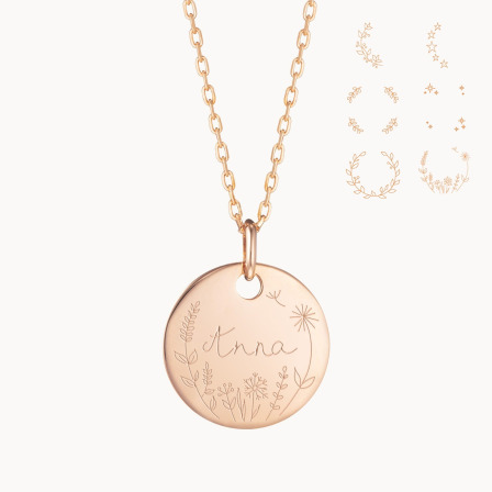 Collana personalizzata con Ornamenti placcato in oro merci maman