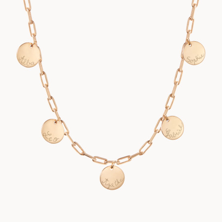 Personalisierte Dainty Love Links Gliederkette vergoldet merci maman