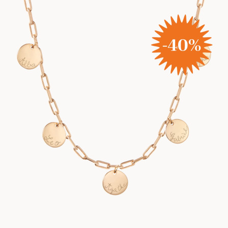 Personalisierte Dainty Love Links Gliederkette vergoldet merci maman