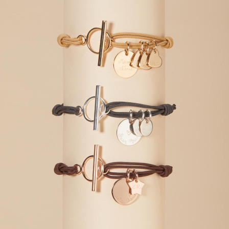 Personalisiertes Großmutter Armband vergoldet merci maman 