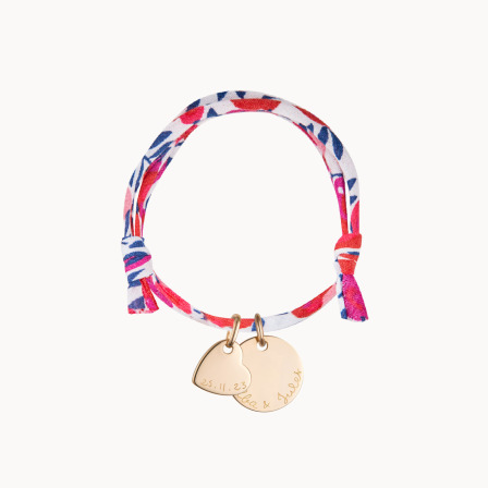 Bracciale personalizzato Liberty Love placcato in oro merci maman