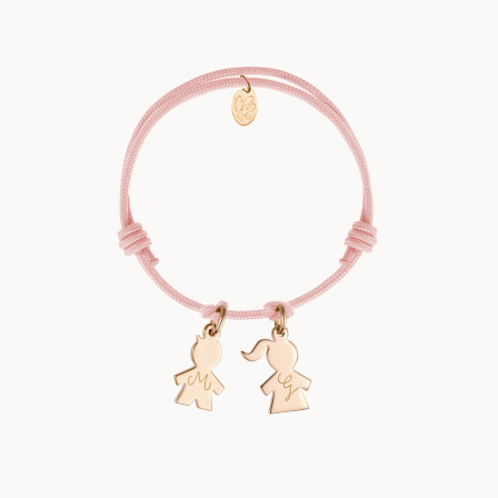 Personalised Mini Family Bracelet gold plated merci maman