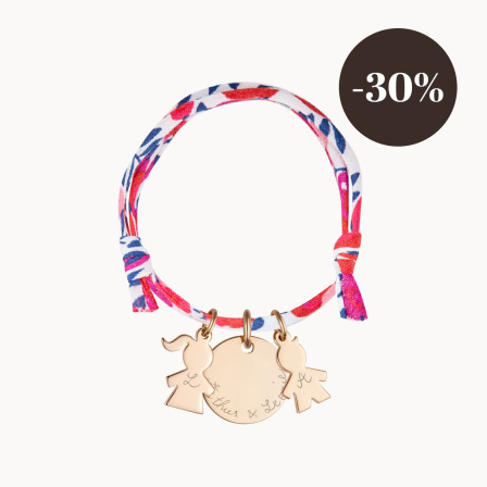 Personalised Mummy Liberty Bracelet gold plated merci maman