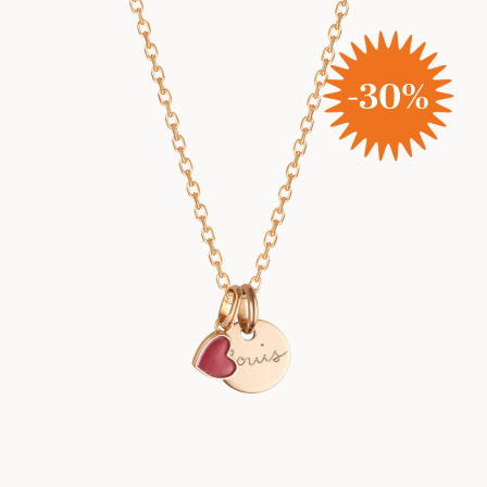 Collier Personnalisé Saint-Valentin plaqué or merci maman