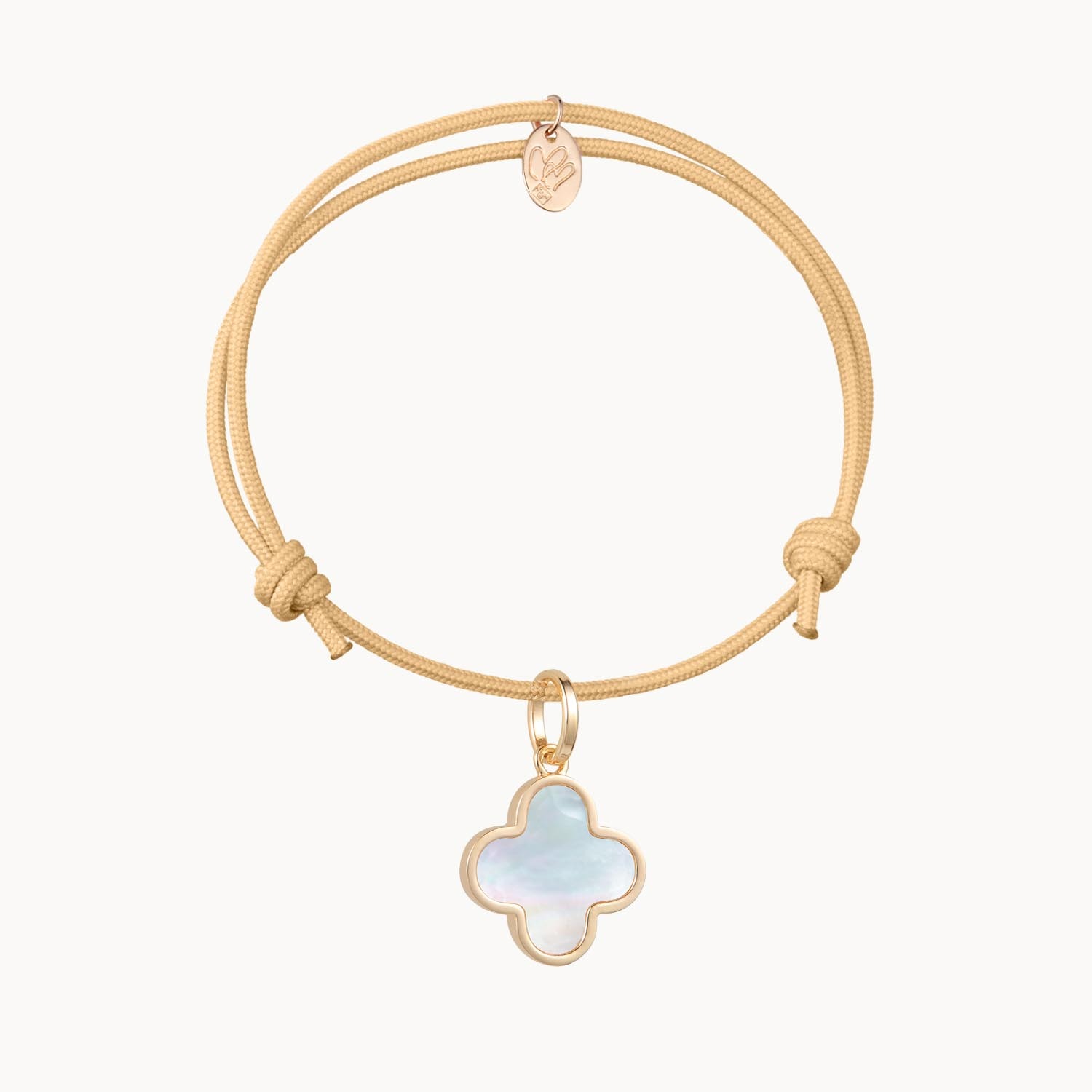 Bracelet personnalisé Croix Romane Nacre Merci Maman