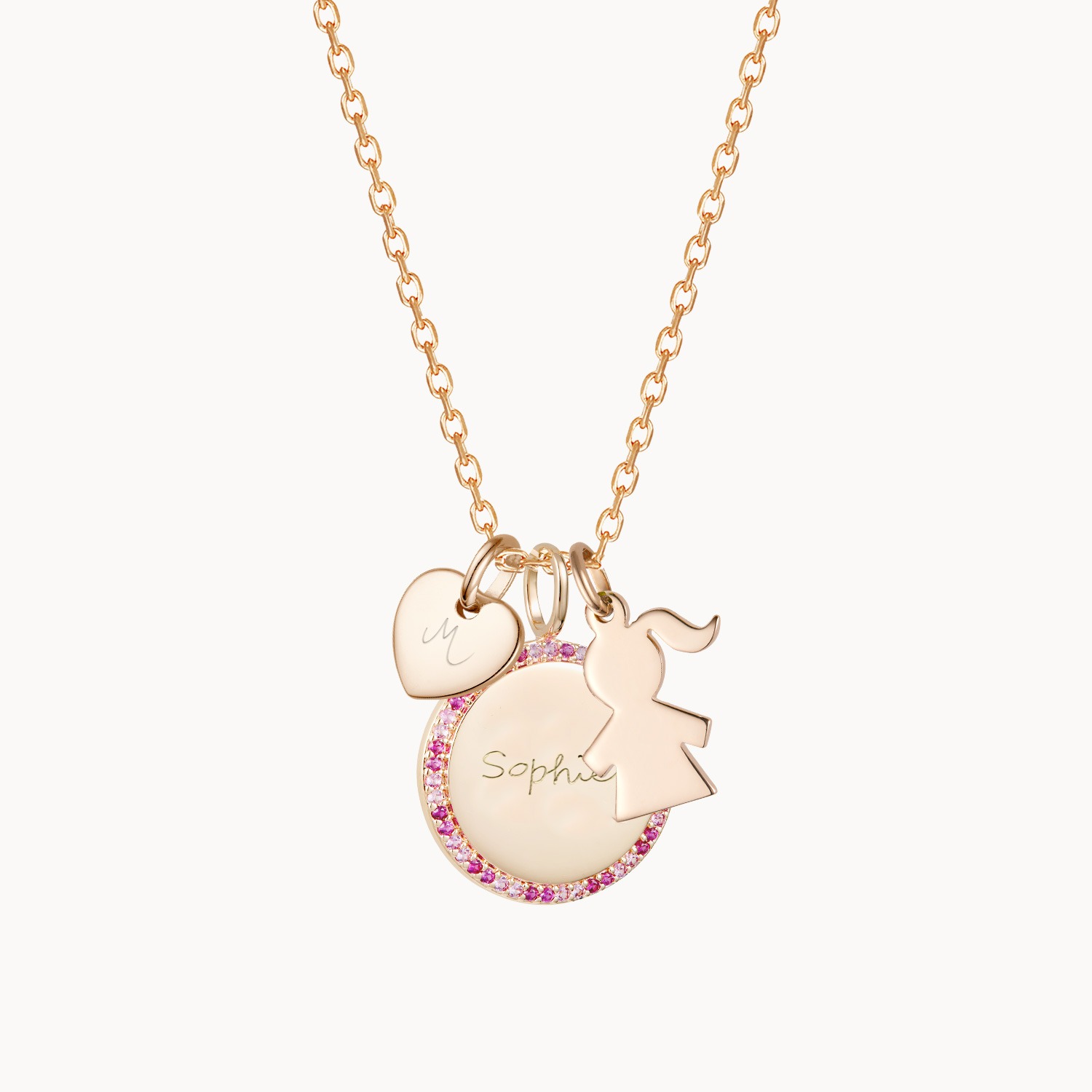 Le Collier Kate Cristal Rose Merci Maman
