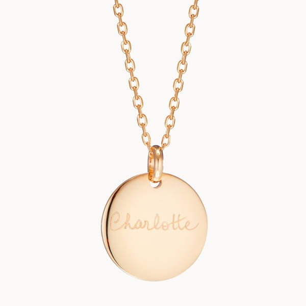 collier disque signature