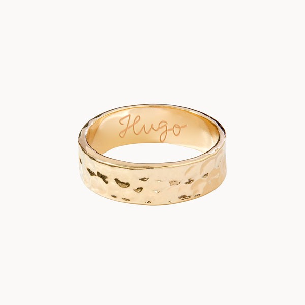 Hammered Personalised Ring