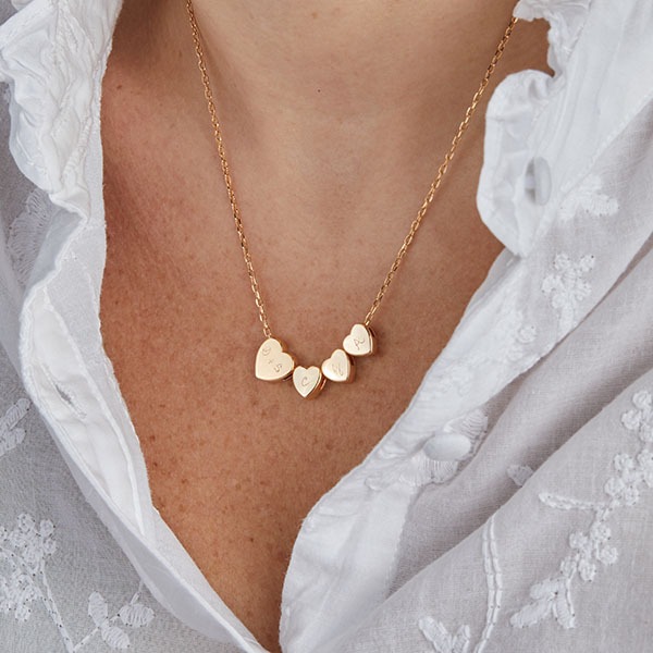Le Collier Ma Famille Cœur personnalisé