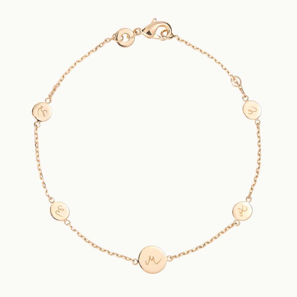 Initial pastille bracelet