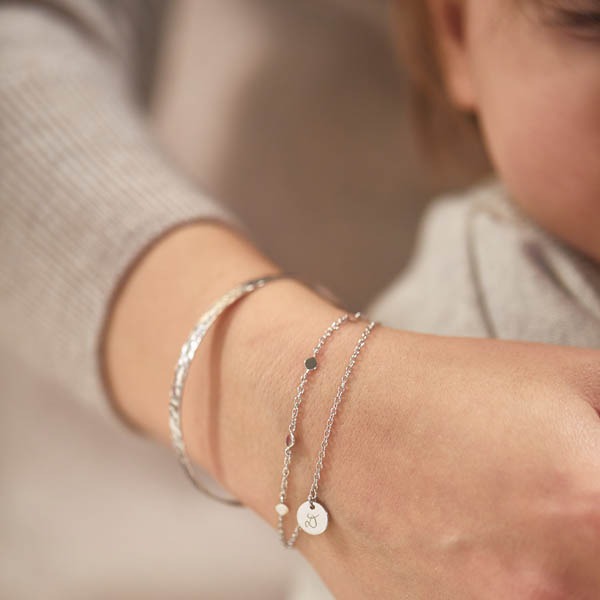 Bracelet personnalisé double chaîne