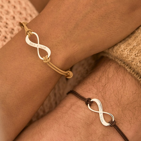 Duo Bracciali Infinity personalizzati