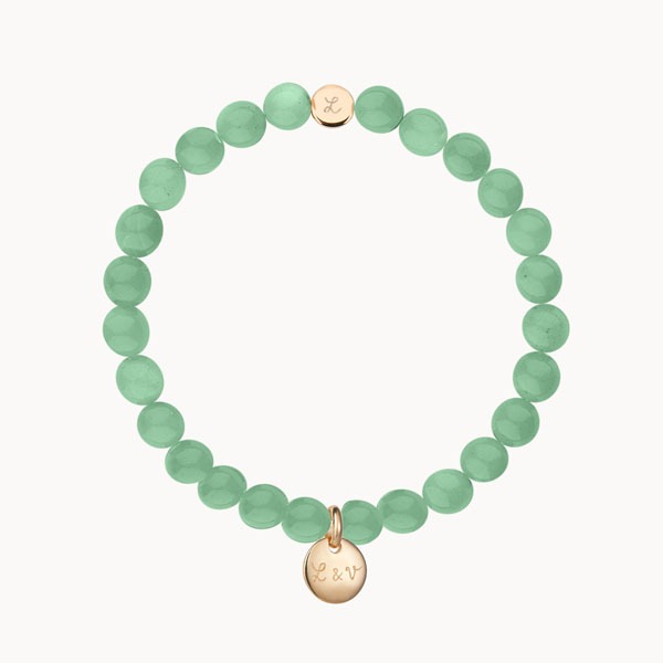 Pulsera de perlas personalizada & mini charm: