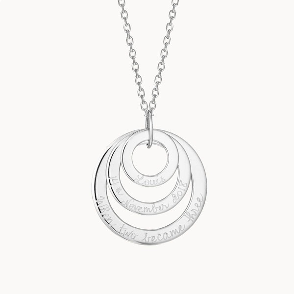 Collier personnalisé Eternity trio