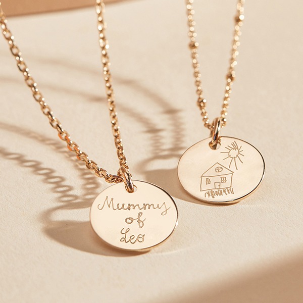 drawn by you personalised necklace