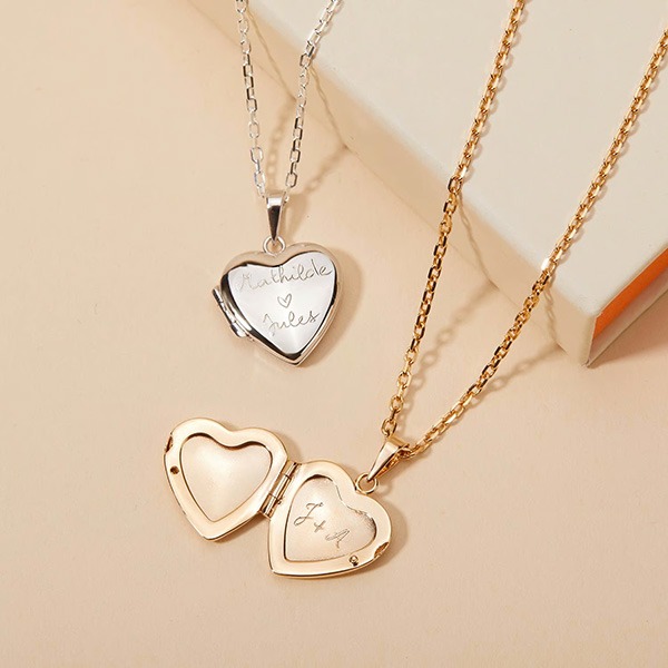 Personalised Heart Locket Necklace