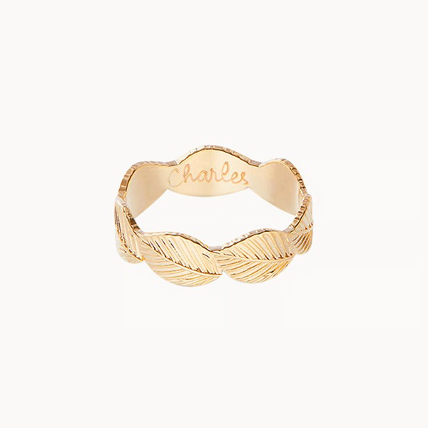 Personalised Leaf Ring