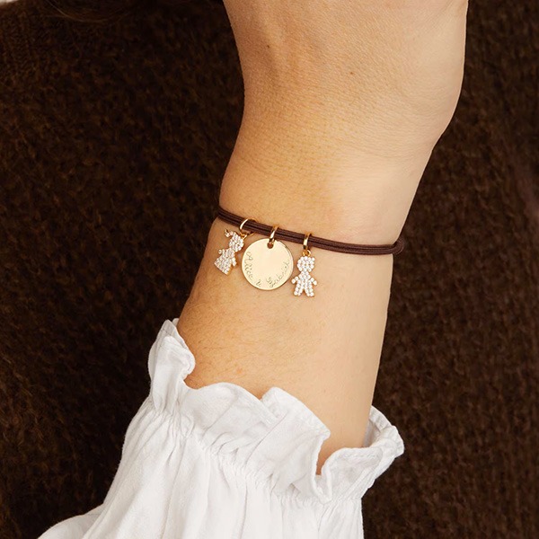 Personalisierte Pavé Kristall Mama Armband