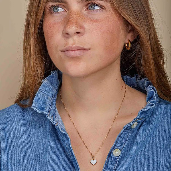 Collier personnalisé Coeur en Nacre