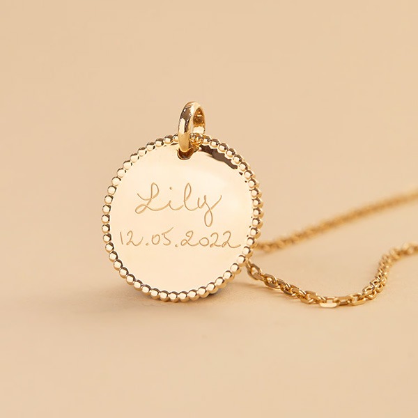 Collier Disque Perlé personnalisé