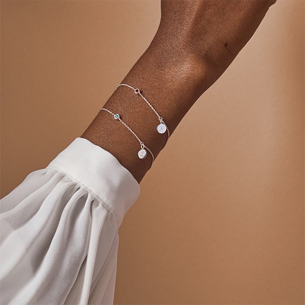 Pulsera personalizada con piedra de nacimiento