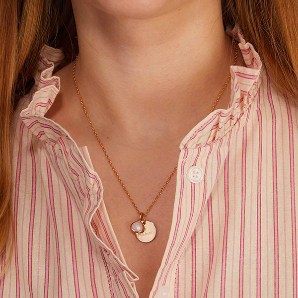 Collana personalizzata con Piccola Pietra semi-Preziosa