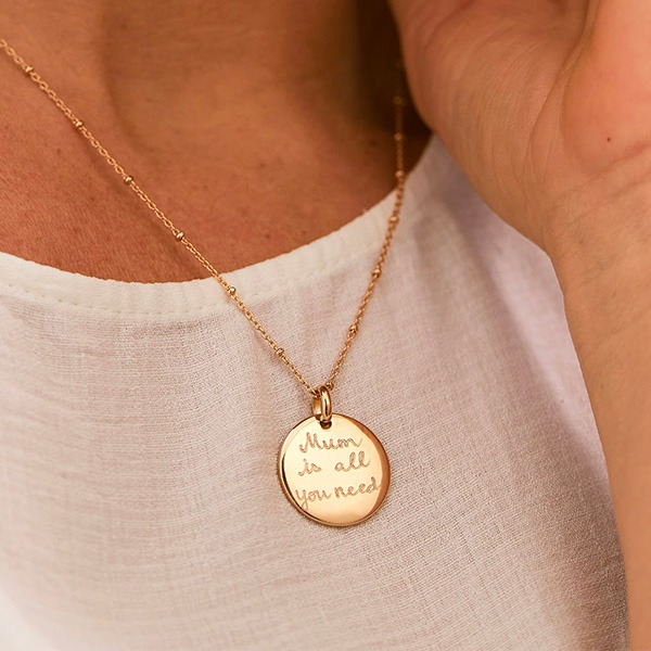 Collana a disco di firma personalizzata