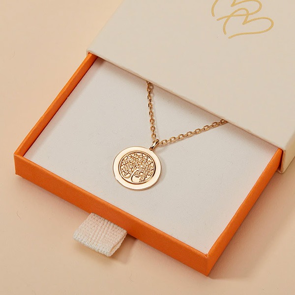 Personalised Tree of Life Medal Necklace