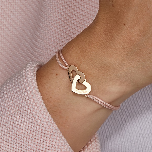 Bracelet personnalisé Coeurs Entrelacés
