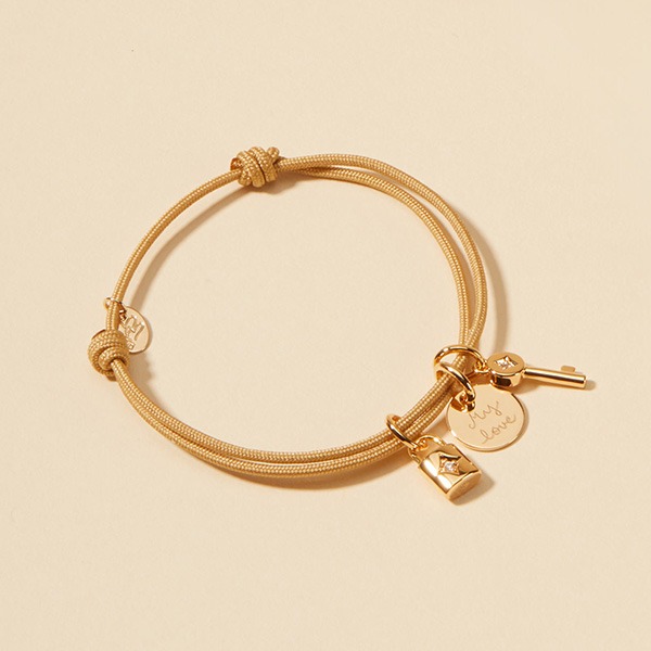 Personalised Padlock & Key Bracelet