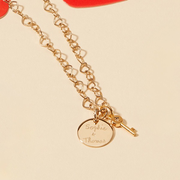 Personalised Heart Chain Necklace